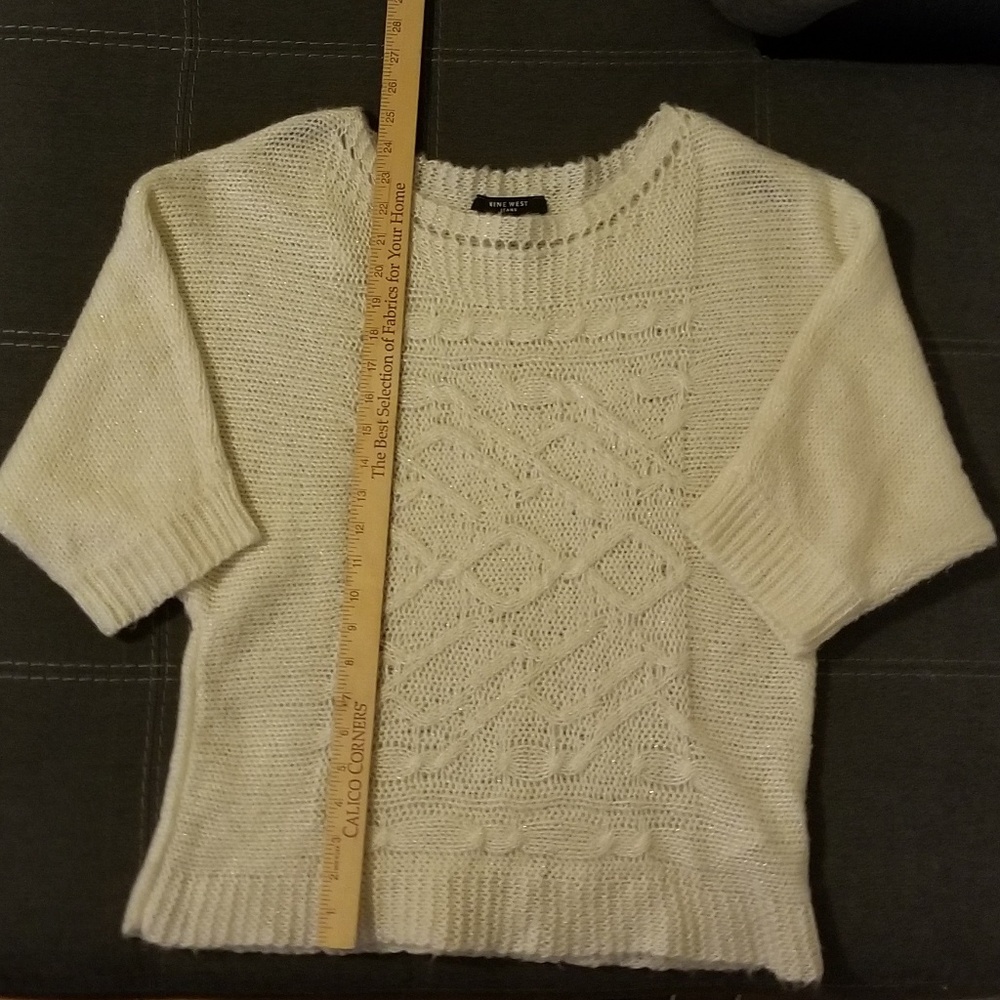 NINE WEST L cable knit sweater